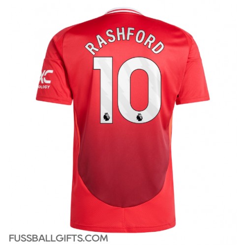 Manchester United Marcus Rashford #10 Fußballbekleidung Heimtrikot 2024-25 Kurzarm